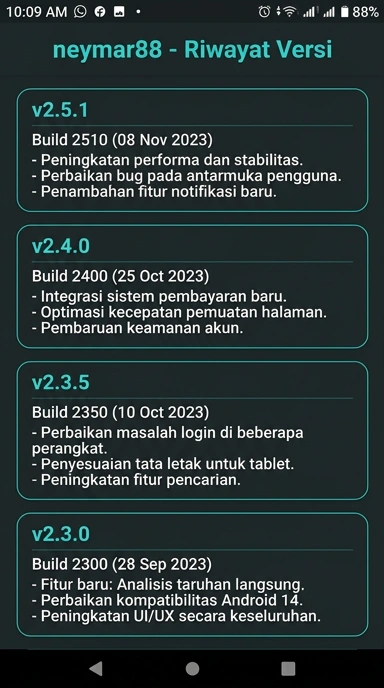 Tampilan riwayat versi neymar88